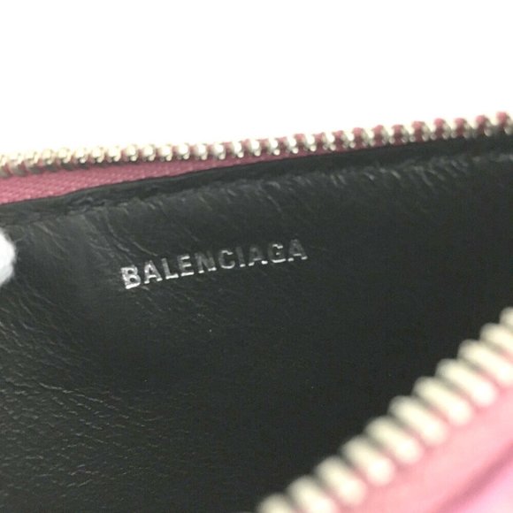 BALENCIAGA Logo Leather Coin Card Holder/6P0594 - Picture 7 of 8